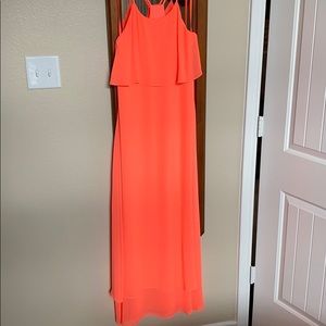 Gianni Bini bright orange maxi dress